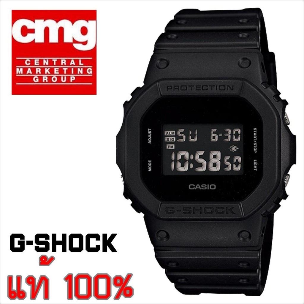 ad แท้ 100%นาฬิกา Casio นาฬิกา gshock ชุดกันน้ำและกันกระแทก DW-5600BB-1 ตารางตารางกีฬาสำหรับชายและหญิงแฟชั่นสบายๆนาฬิกาข