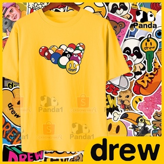 ✢DREW เสื้อยืดเสื้อยืด DREW Houes DREW ยิ้มพิมพ์เสื้อยืดลําลองผ้าฝ้าย Unisex ขนาดเอเชีย 7Colors ,&lt;^