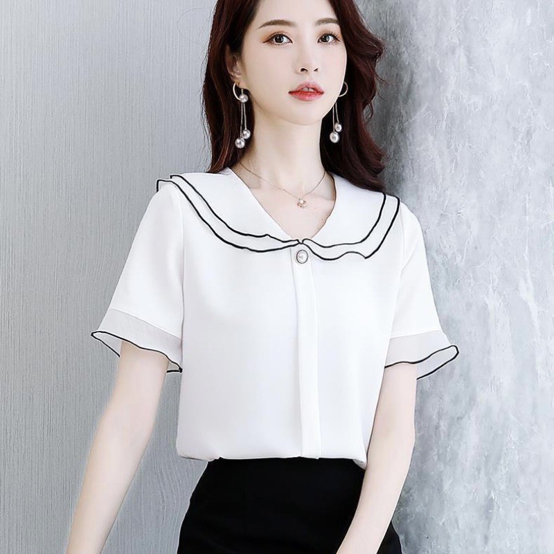 พร้อมส่ง✨ เสื้อทำงานผู้หญิง เสื้อสุภาพ เสื้อคอเบลาส์ 3สี ไซส์S-3XL