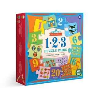 eeBoo Artists Puzzle Pair Counting (20 pairs) - จิ๊กซอว์จับคู่ตัวเลข (จำนวน 20 คู่)