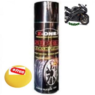 น้ำยา Z-one Super Black Tire สเปรย์ซิลิโคนเคลือบล้อยาง แว๊กล้อให้เงางาม