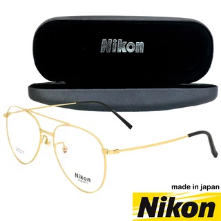 Nikon แว่นตา รุ่น 89050 สีทอง กรอบแว่นตา กรอบเต็ม ขาข้อต่อ วัสดุ ไทเทเนียม (สำหรับตัดเลนส์) Eyewear Top Glasses