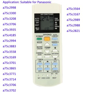 รีโมตคอนโทรลเครื่องปรับอากาศ สําหรับ Panasonic A75c3300 A75C3208 A75C3706 KTSX5J A75C3167 A75C3607 A75c2998 A75c3300 UjY0