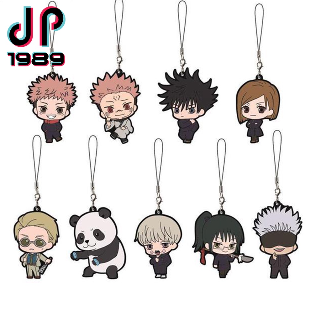 ของแท้ BANDAI Jujutsu Kaisen Gacha พวงกุญแจยาง