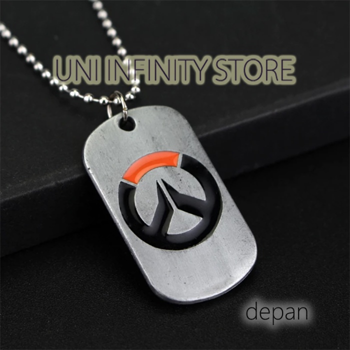JWNE0477 กองทัพทหาร Chrome Overwatch ผู้ชายผู้หญิงโบราณ Silver Army Dog Tag Blizzard วิดีโอเกมพร้อมส