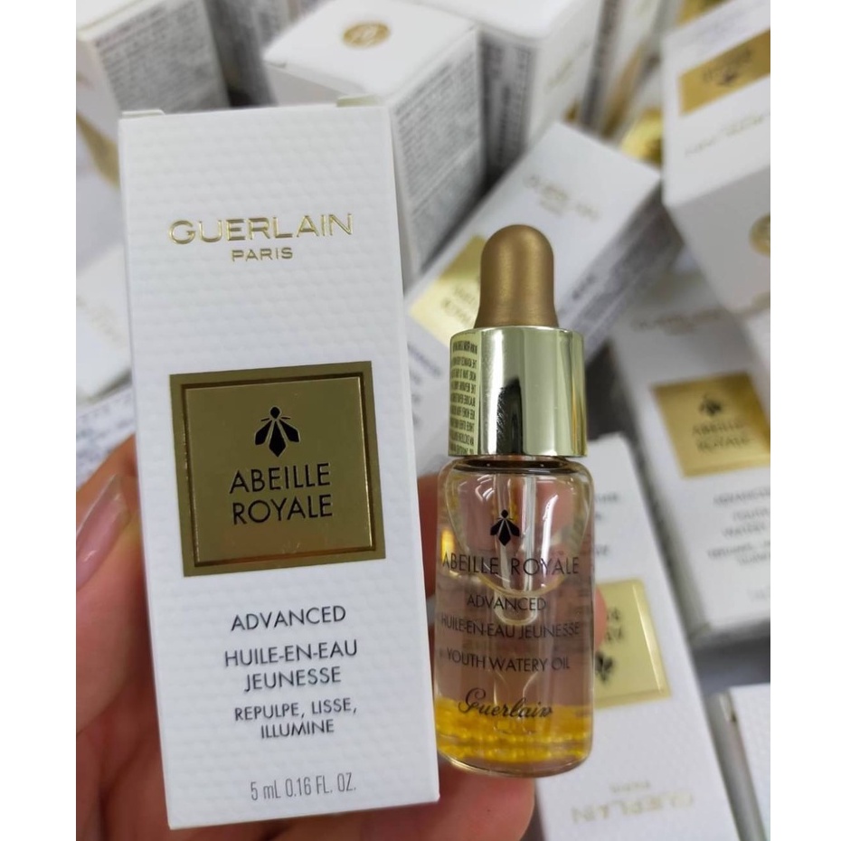 หิ้ว 5ml ของแท้ ใหม่ Guerlain Abeille Royale Youth Watery Oil Advanced 5ml ชุ่มชื้น ต่อต้านการเกิดออกซิเดชั่น ลดริ้วรอย