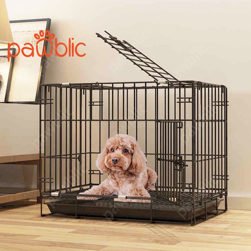 Pawblic🎪กรงหมาพับได้ กรงสุนัข กรงหมา กรงสัตว์เลี้ยง กรงแมว กรงกระต่าย กรงเหล็ก นอนสบาย  กรงสุนัขพับได้  Foldable Cage