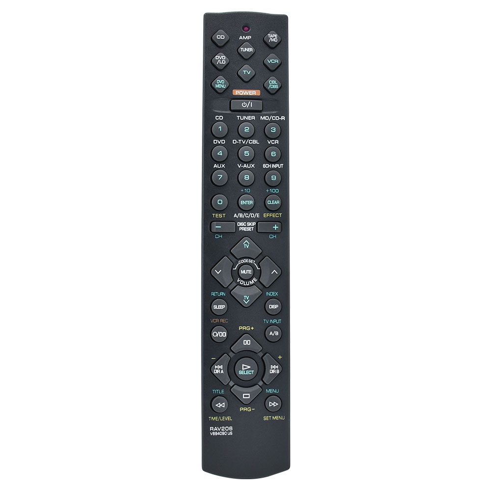 รีโมทคอนโทรลใหม่ RAV206 V694090US สําหรับ Yamaha Audio Video AV Receiver RX-V520 RX-V420 YHT18 YHT24 YHT34 HTR5440 RXV520RDS