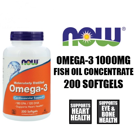 NOW Omega-3 (100Softgels) น้ำมันปลา โอเมก้า 3