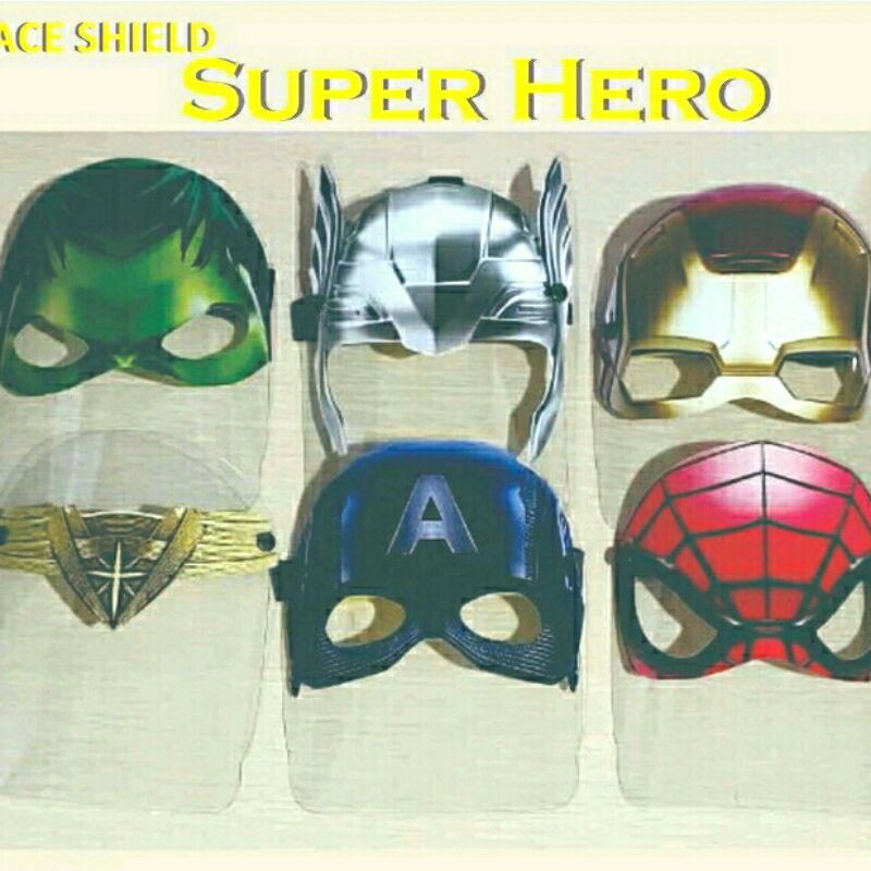 Marvel Super Hero Face Shield/Kids Face Shield