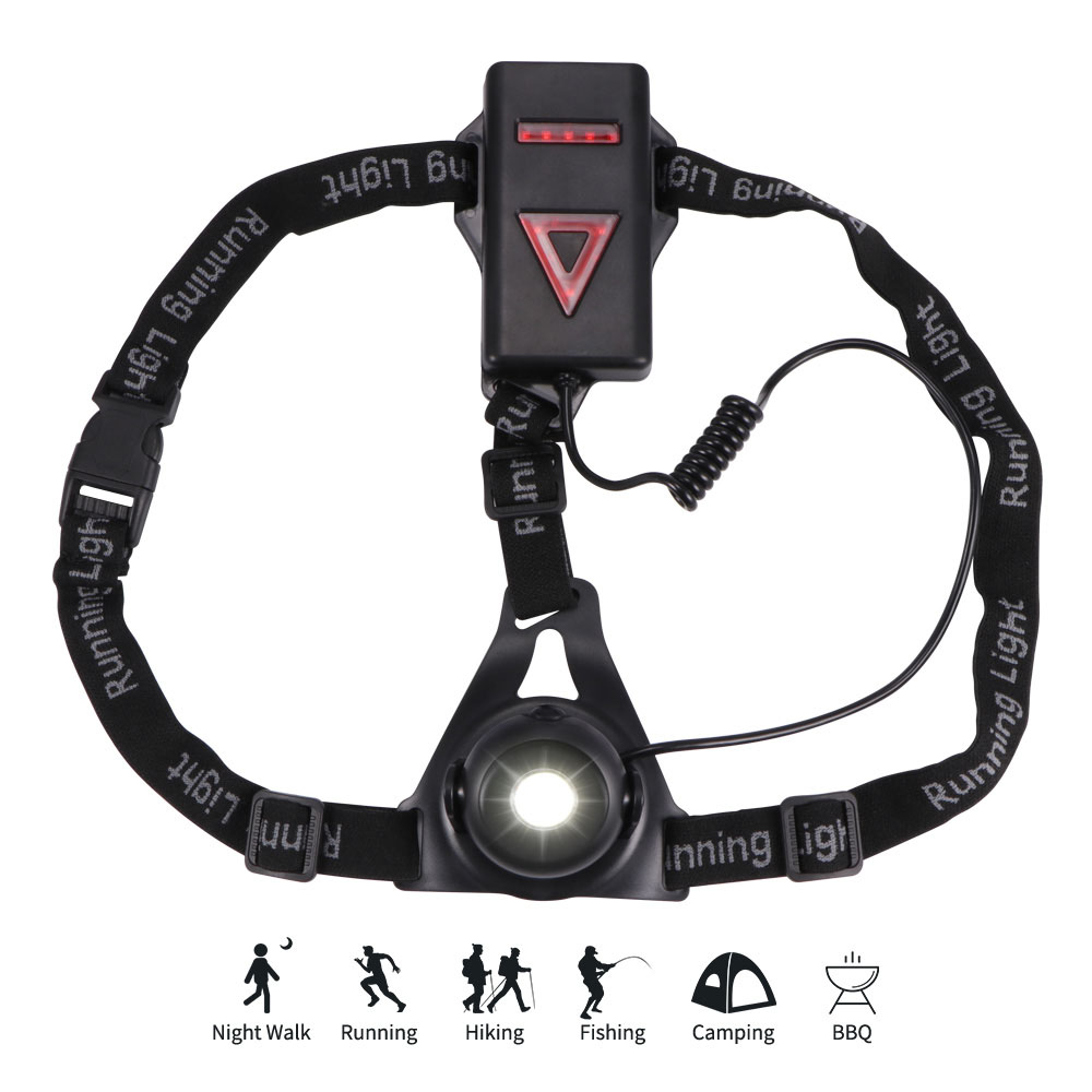 MENGXUAN Portable Running Lights Adjustable Warning Light Chest Lamp ...