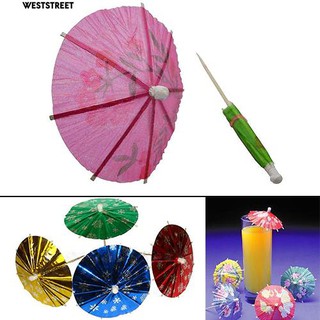 🔥50 ชิ้น Parasols กระดาษค็อกเทลร่มมินิเครื่องดื่มเลือกปาร์ตี้งานแต่งงาน Sticks