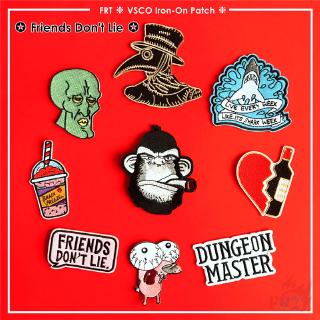☸ VSCO - Friends Dont Lie Iron-on Patch ☸ 1Pc DIY Sew on Iron on Badges Patches