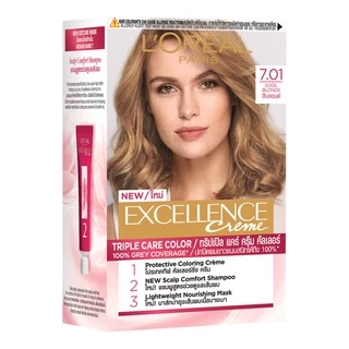 L'Oreal ลอรีอัล ปารีส เอ็กซ์เซลเลนซ์ ครีม เบอร์ 7.01 สีบลอนด์