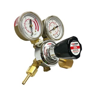 เกจ์ปรับแรงดันโฟลเกจ์ก๊าซคาร์บอนไดร์อ๊อกไซด์ GASWORK รุ่น 101-30LM-CO2 เกจ์ปรับแรงดันอัตราการไหลของก๊าซCO2แบบ2หน้าปัด