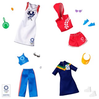 Barbie Clothes Olympic Games Tokyo 2020 เสื้อผ้าตุ๊กตาบาร์บี้โอลิมปิกเกมส์ โตเกียว 2020 มี 4 แบบ รุ่น GHX83