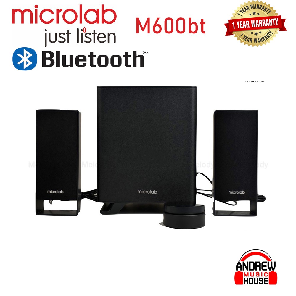 Microlab M600BT Subwoofer Speaker 40 Watt ลำโพงระบบ 2.1 มีบลูทูธในตัว กำลังขับ 40 วัตต์ คุณภาพเกินรา