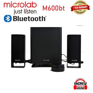 Microlab M600BT Subwoofer Speaker 40 Watt ลำโพงระบบ 2.1 มีบลูทูธในตัว กำลังขับ 40 วัตต์ คุณภาพเกินราคา ประกันศูนย์ 1 ปี