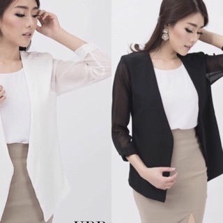 Light Blazer 2 ตัว คละสีได้ size S