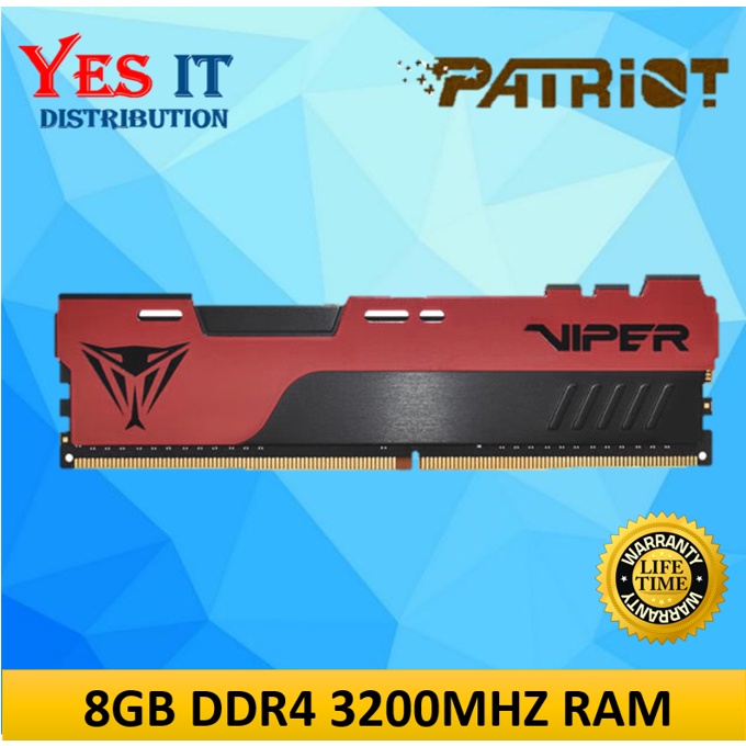 Patriot Viper Elite II DDR4 8GB 3200MHZ เดสก์ท็อปประสิทธิภาพ Ram PVE248G320C8