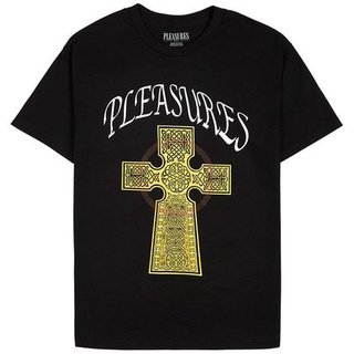 เสื้อยืดแขนสั้น ผ้าฝ้าย พิมพ์ลาย Pleasures สําหรับผู้ชายS-5XL