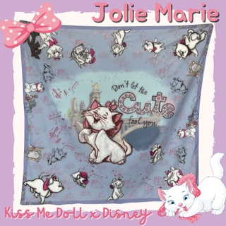 Kiss Me Doll - Disney ลาย Marie (แมวมารี) ขนาด 100x100 cm.ผ้าพันคอ/ผ้าคลุมไหล่