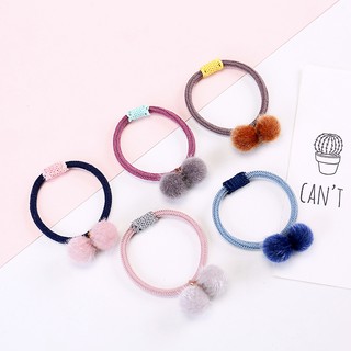 ยางรัดผม Pom Pom น่ารัก &lt;&lt;พร้อมส่ง&gt;&gt;🍭🍭