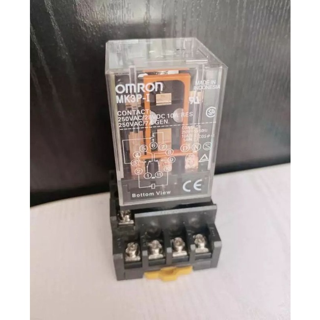 0mron รีเลย์ระดับกลางMK3P-I MK3P MK3P-Iขนาดเล็กรีเลย์แม่เหล็กไฟฟ้ารีเลย์ 11PINฐานDC12V DC24V AC110V 