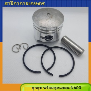 ลูกสูบNb03 เครื่องตัดหญ้า โรบิ้น Nb03 พร้อมสลัก แหวน กิ๊ฟล็อค