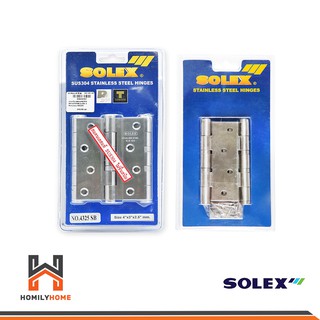 SOLEX บานพับสแตนเลส รุ่น 4325SB สีเงิน บานพับ บานพับประตู สีสแตนเลส แพ็ค 2ชิ้น 3ชิ้น