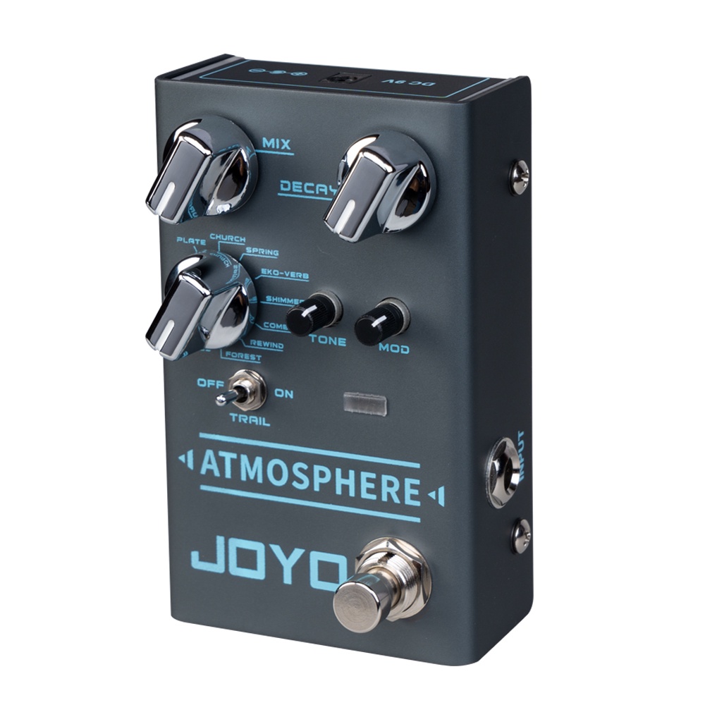 Joyo R-14 Multi-Effects Reverb บรรยากาศ Reverb เหยียบไฟฟ้า Bass Volume Digital Reverb Pedal PLATE CH