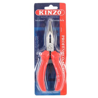 pliers 6" NO.816 KINZO LONG NOSE PLIER Hand tools Hardware hand tools คีม คีมปากแหลม KINZO NO.816 6 นิ้ว เครื่องมือช่าง