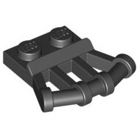 [188] ชิ้นส่วนเลโก้ Lego Part Plate, Modified 1 x 2 with Angled Bar Handles on Side (92692) ราคา/ชิ้น