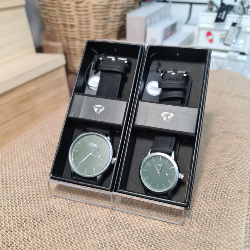 ✁ஐ♕Tomi watch รุ่น T071 นาฬิกาข้อมือแบรนด์ (โทมิ) นาฬิกาคู่ กันน้ำ พร้อมกล่อง มีเก็บปลายทาง นาฬิกาผู