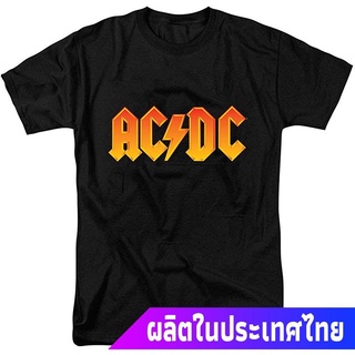 เสื้อยืดคอกลมImpactเสื้อยืดถักฤดูร้อน Impact ACDC Distress Orange Logo Adult Short Sleeve T-Shirt Impact Short sleeve T-