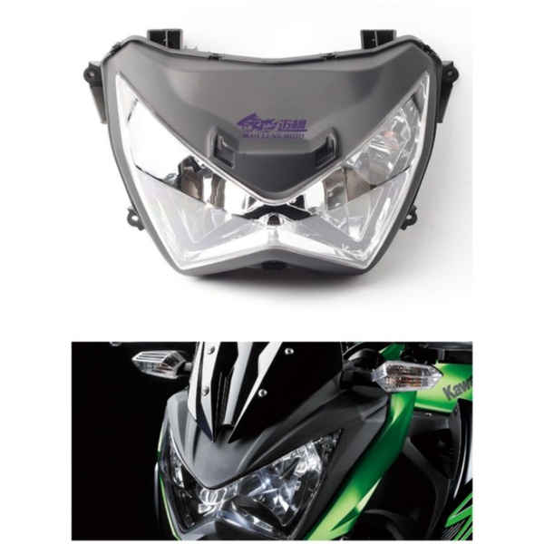 โคมไฟหน้า kawasaki z250 z300ชุดไฟหน้า z300 พร้อมหลอดไฟ Z250 Z300 ปี2013-14-15-16จำหน่ายชุดไฟหน้าโคมไ