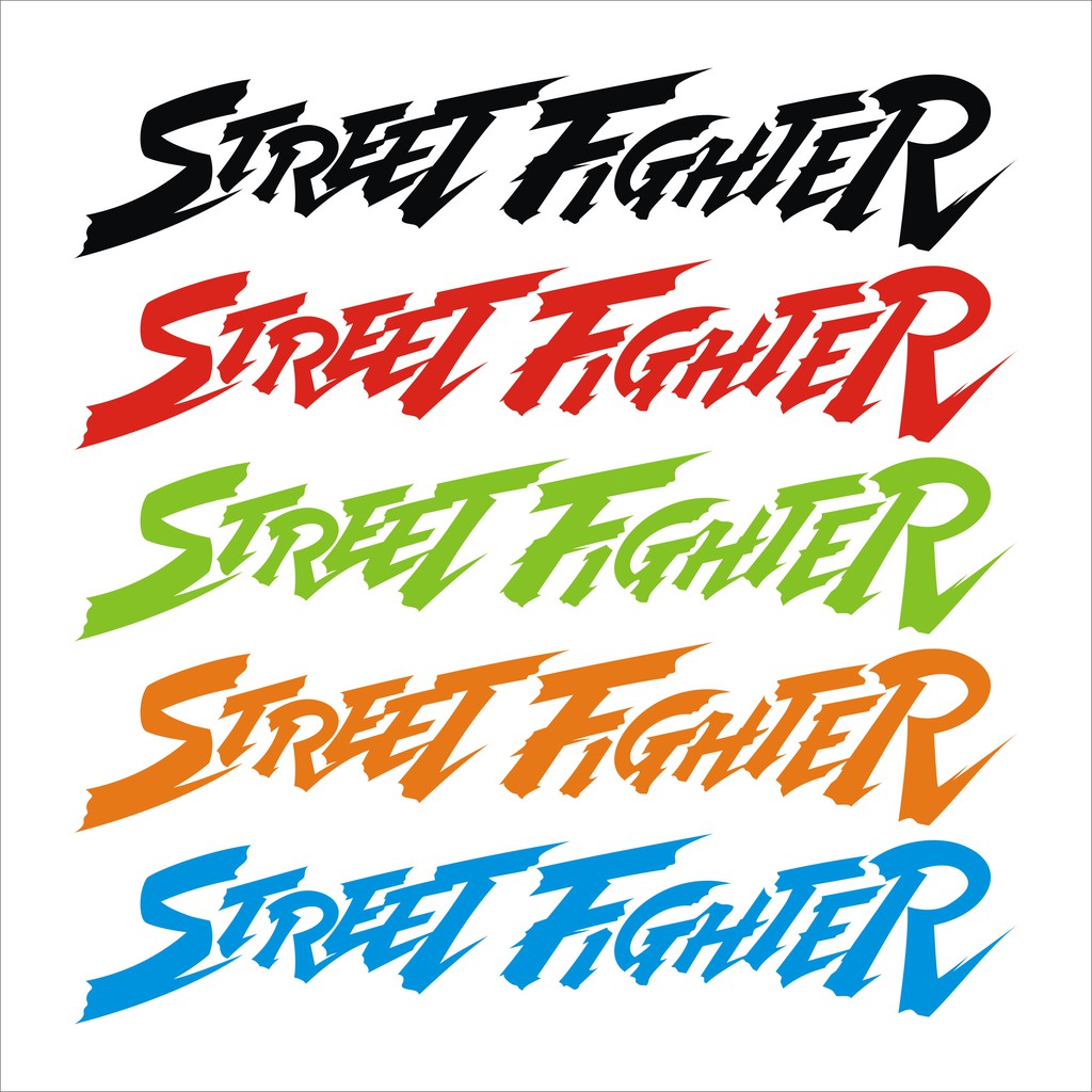 street fighter สติกเกอร์ pvc กันน้ำ ขนาด 4 x 20 cm มีหลายสีให้เลือก ราคา 19 บาท