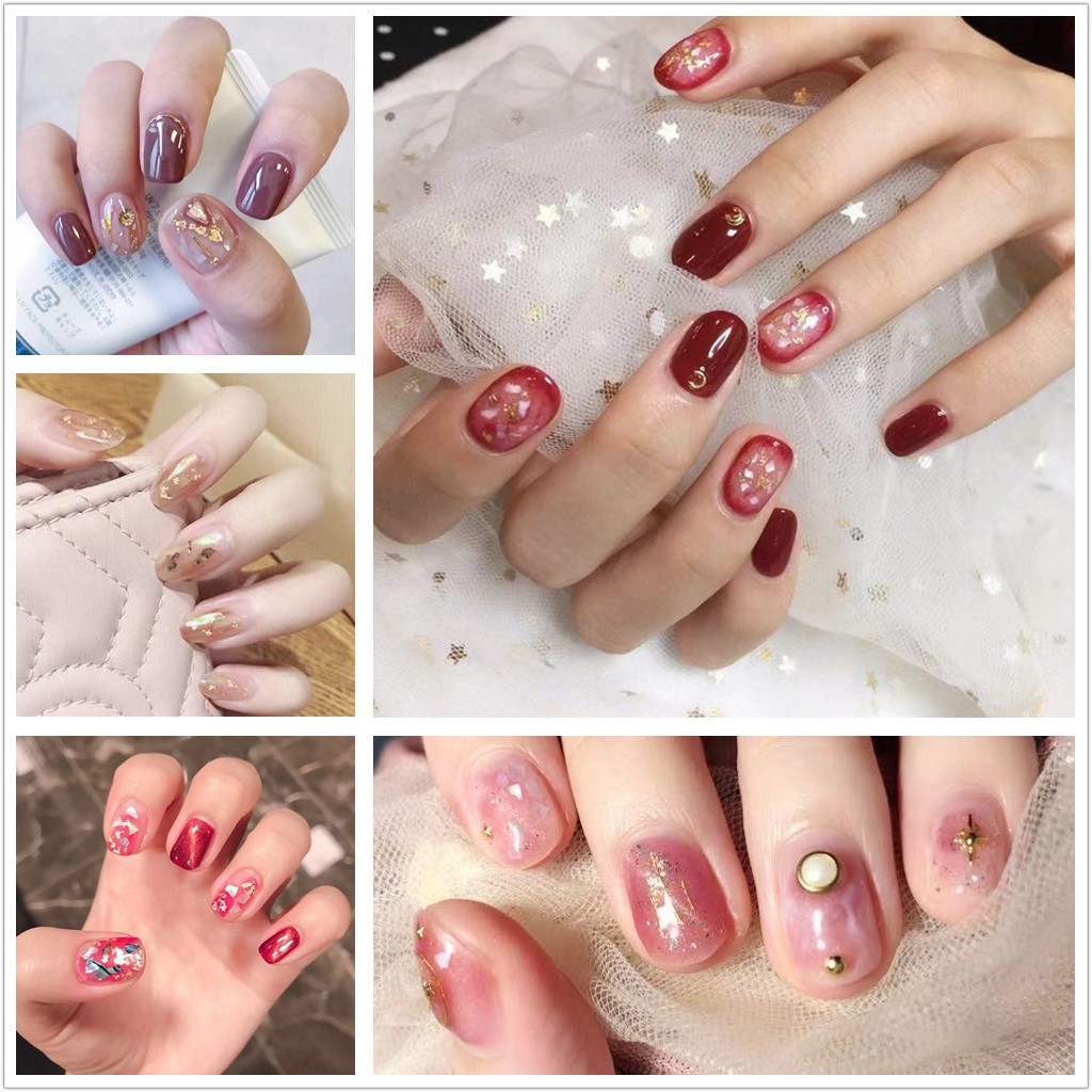 DA13 ของแถมทุกกล่อง สติ๊กเกอร์ติดเล็บแบบใหม่ Nail Sticker ลายหวานน่ารักมาก