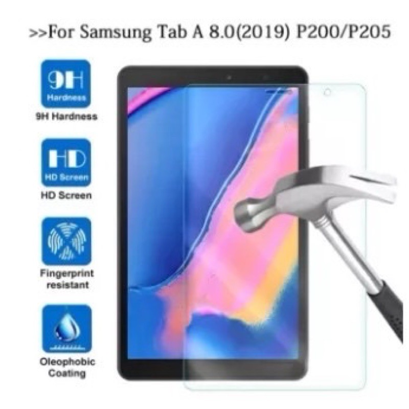 ฟิล์มกระจก Samsung Galaxy Tab A P200 / P205 2019 (รุ่นมีปากกา) 8.0”