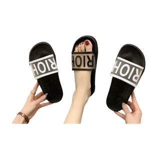 ใส่ MTRPDAUG8 ลดเพิ่ม 20% รองเท้าเเตะใสลายหนังสือ RIOH สวมง่ายใส่สบาย สายเกาหลี ยอดฮิต2021 พร้อมส่ง รองเท้า รองเท้าหนัง รองเท้าสวย