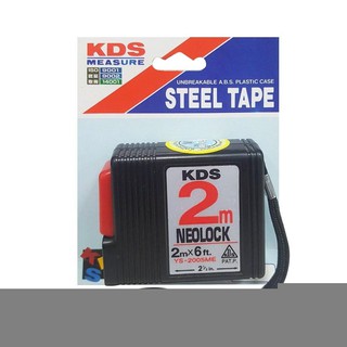 Measuring tool NEOLOCK MEASURING TAPE 2M KDS BLACK Hand tools Hardware hand tools เครื่องมือวัด ตลับเมตร KDS NEOLOCK 2 ม