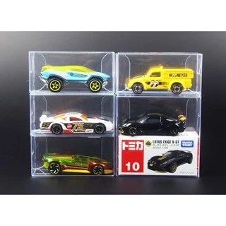 กล่องพลาสติกใส (แพ็คละ5ใบ) ใส่รถTomica Hotwheel Majorette หรือขนาด1/64 กล่องโชว์โมเดลรถ 1/64