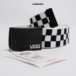 Vans Belt - Vans Belt เข็มขัดหมากรุก สีดํา สีขาว ของแท้