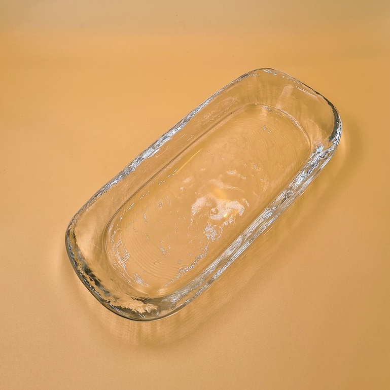 (05-G 461) จานเเก้วสี่เหลี่ยมผืนผ้า Rectangular glass plate