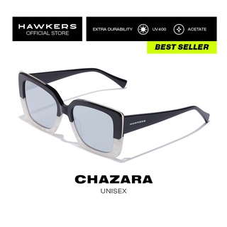 HAWKERS Black and White CHAZARA Sunglasses for Women, femenine. UV400 Protection. Official product designed in Spain HCHA20HSX0