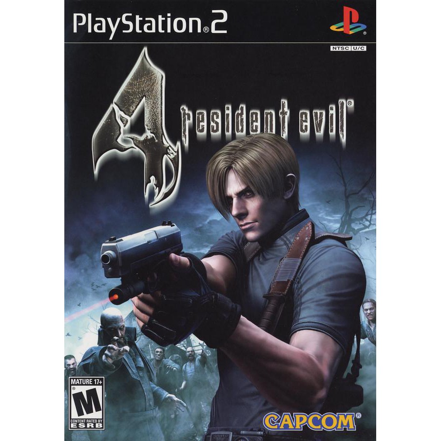 Resident Evil 4 ps2 แผ่นไรท์ เกมPS2 เกมเพทู แนวยิงผีชีวะ เกมยิงผีดิบ resident4