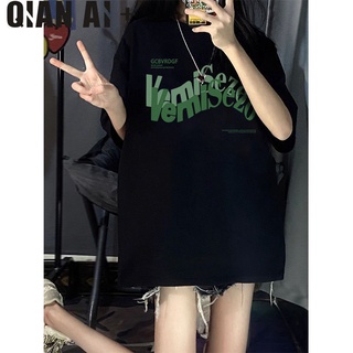 oversize t -shirt สั้น -sleved cotton summer new loose korean top