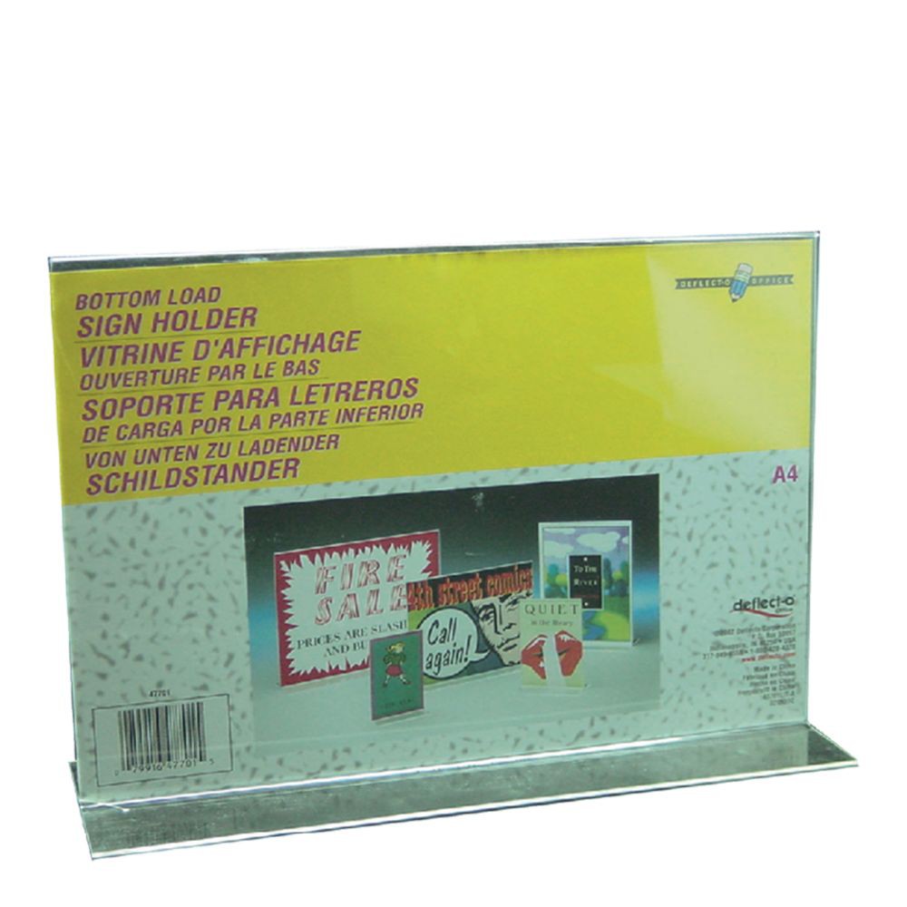 ป้ายอะคริลิก T-Shape รุ่น 4770 A4 แนวนอน T-Shape Acrylic Sign Model 4770 A4 Horizontal