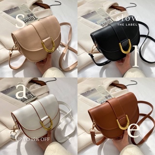 Half moon bag 🌙 กระเป๋าสะพาย กระเป๋าสะพายเกาหลี กระเป๋าหนังPU กระเป๋าทรงครึ่งวงกลม กระเป๋าสะพายผู้หญิง สไตล์มินิมอล