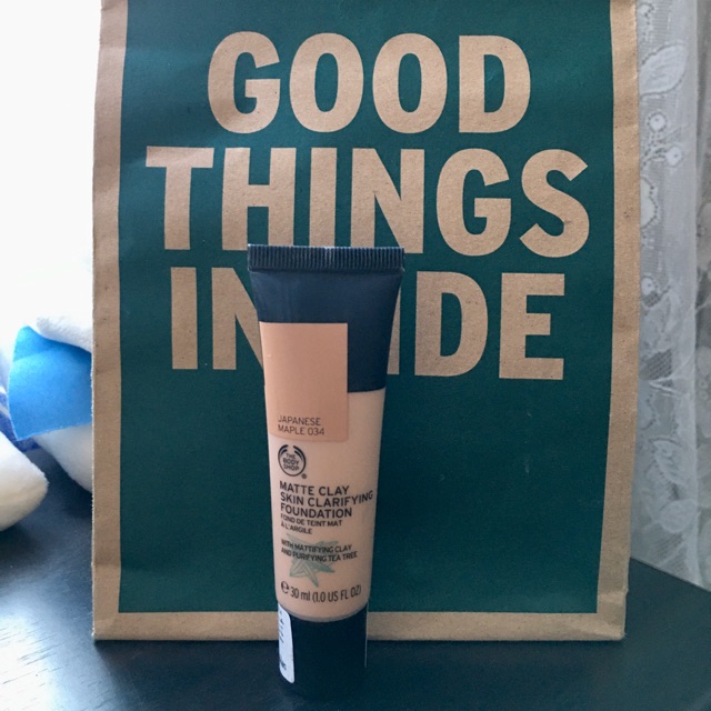 ❗️(ของแท้ ส่งฟรี รองพื้นสำหรับคนเป็นสิว)The body shop รองพื้น Matte clay skin clarifying foundation